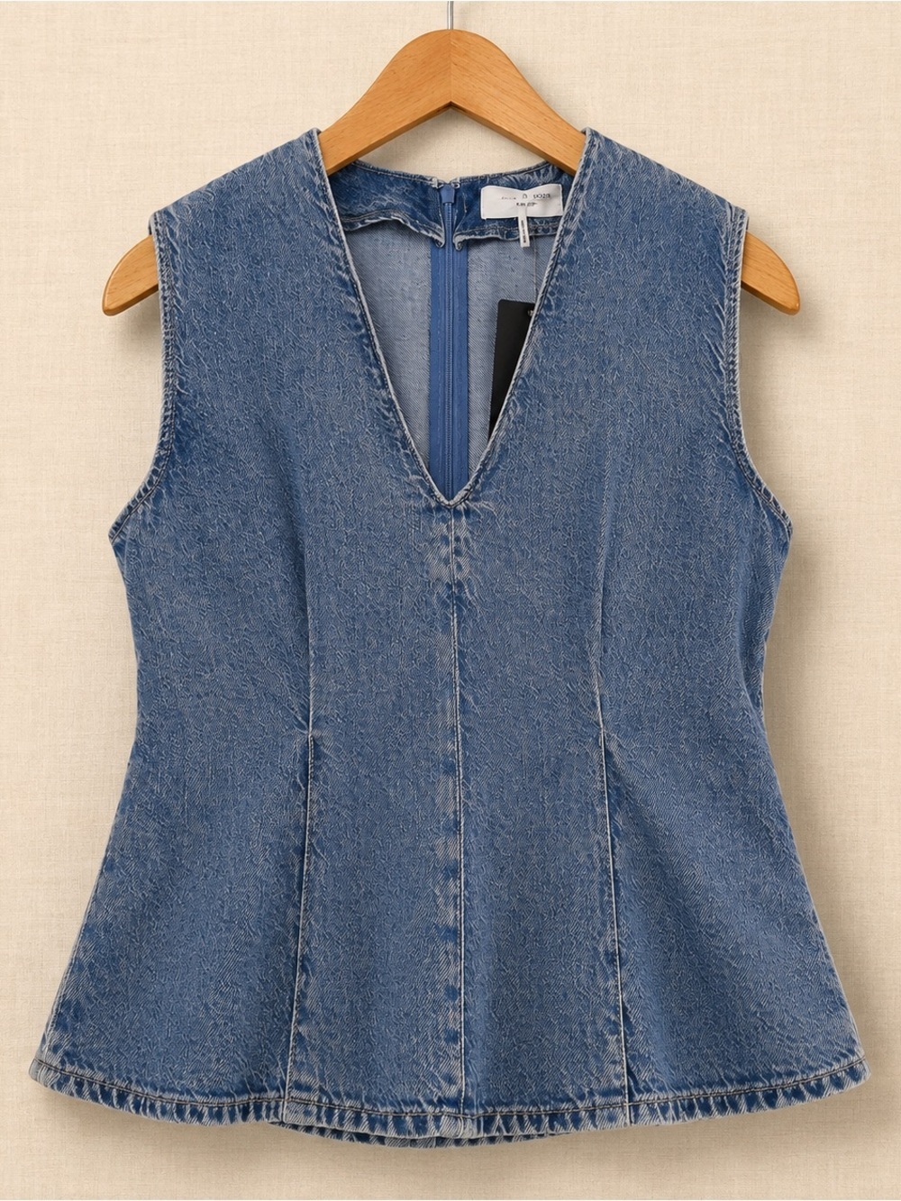 Rag & Bone Myla Ultra Featherweight Denim A-Line Top NWT